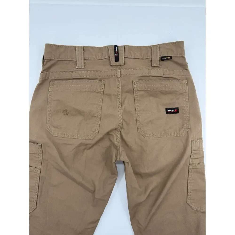 Ariat FR Stretch DuraLight Canvas Stackable Straight Leg Pant 30/36 M5 Straight